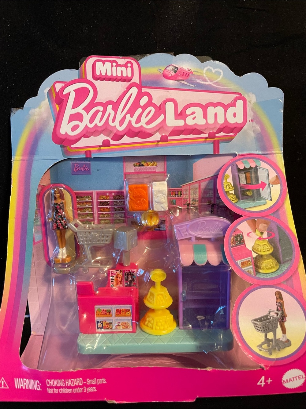 Mattel Mini Barbie Land Playset - Pink, Blue, Yellow New